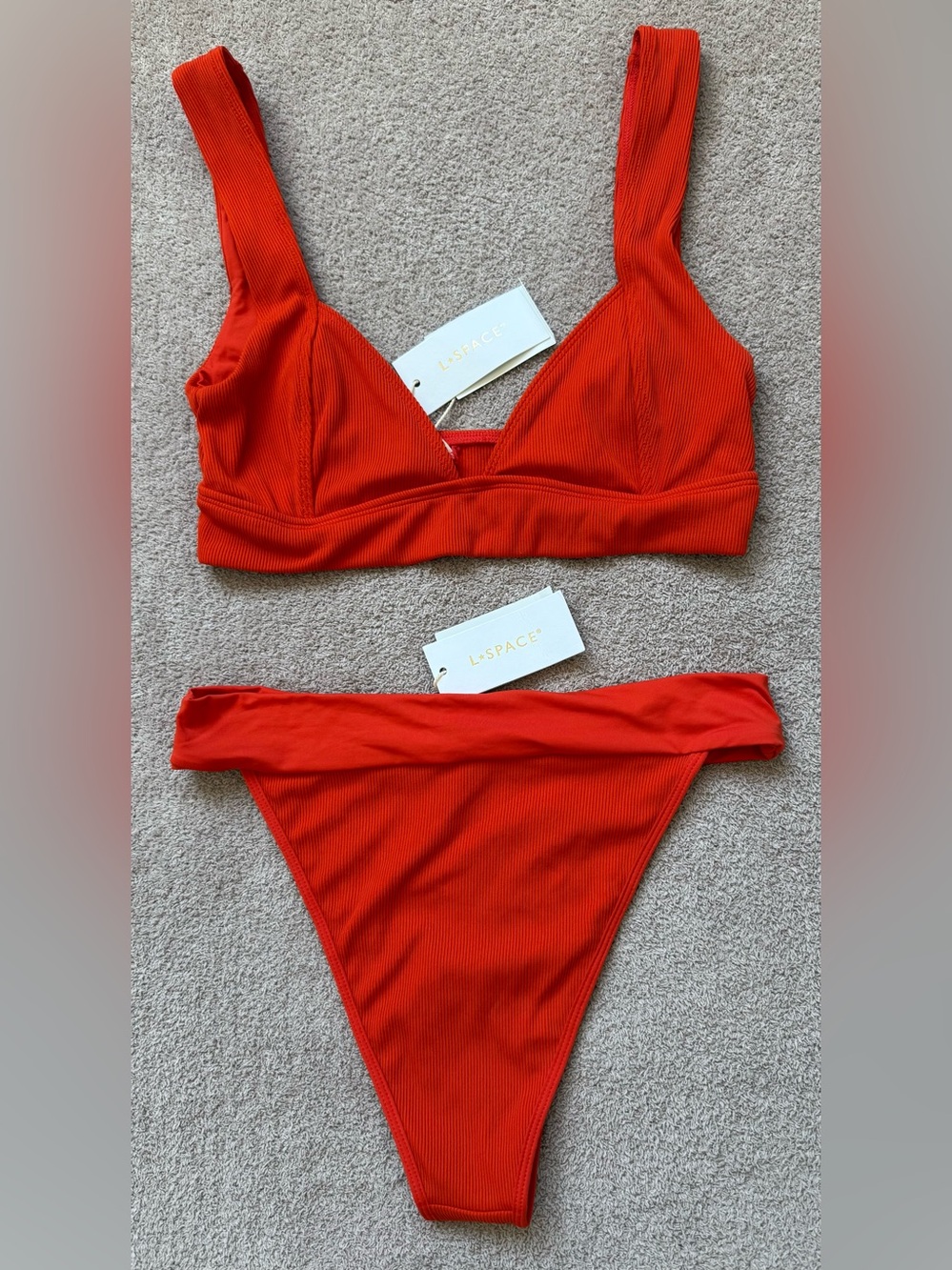 l*space x REVOLVE - Swim Set - Nora Bottom Bitsy/Hailey Top - PIMENTO RED